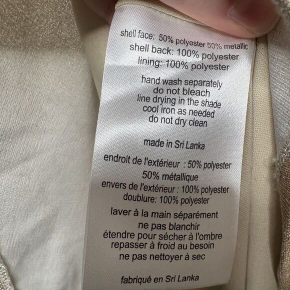 Jules & Cleo Gold Glitter Cap Sleeve Side Split Formal Dress Size 18 Plus Womens - Picture 8 of 8